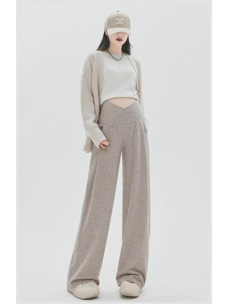 Koreanische Umstands-Weitbeinhose: Bauchstütze, Retro-Casual, Geeignet für alle Jahreszeiten