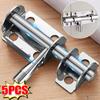 5/1PCS Stainless Steel Slide Bolts Lock Gates Fences Garage Shed Toilet Drawer Door Gate Latch Home Hardware Gate Safety Bolts