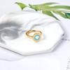 New Design Fashion 18k Gold Plated Hollow Special Ring  Stainless Steel Finger Rings for Women