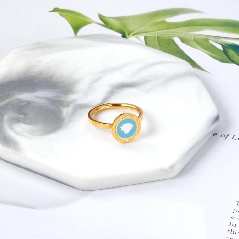 New Design Fashion 18k Gold Plated Hollow Special Ring Stainless Steel Finger Rings for Women