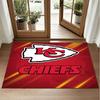 Kansas City Chiefs Design Crystal Velvet Rug Soft Decorative Mat for Bedroom Entrance