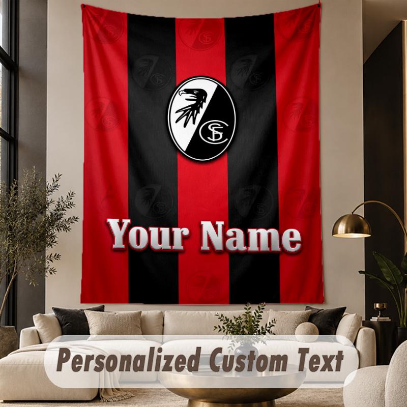 Custom Text Tapestry SC Freiburg FC Print Wall Tapestry Indoor Living Room Wall Decor