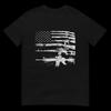 Gun for Men Women Machine Guns USA Flag 2A Gifts T-Shirt and Kids Tshirt