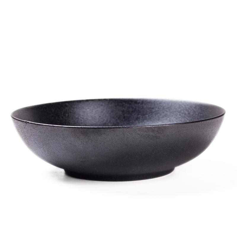 7\ Round Stoneware Glazed Ceramic Serving Porcelain Bowl Food Grade for Home Restaurant or Hotel Use 7 Inch чёрный