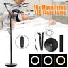 10X Diopter LED Magnifying Floor Stand Lamp Eye Protection Magnifier Glass Ligth Len Facial Light Beauty Salon Nail Tattoo Black/White