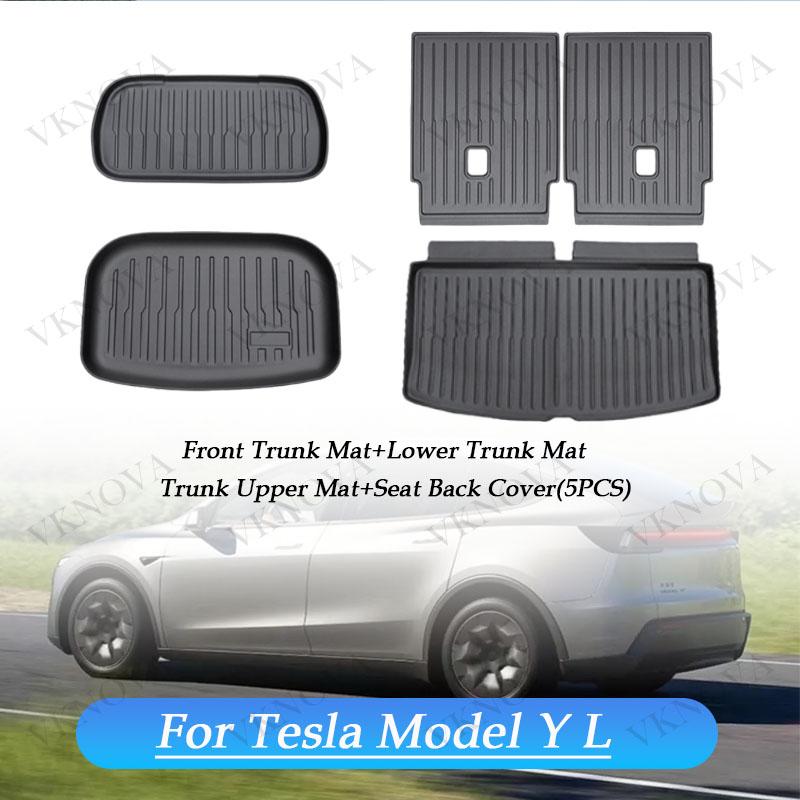 For Tesla Model Y L 2026 Rear Seat Backrest Protective Pad Trunk Mat Anti-Kick Pad Car Interior Accessories Model YL Cargo Liner