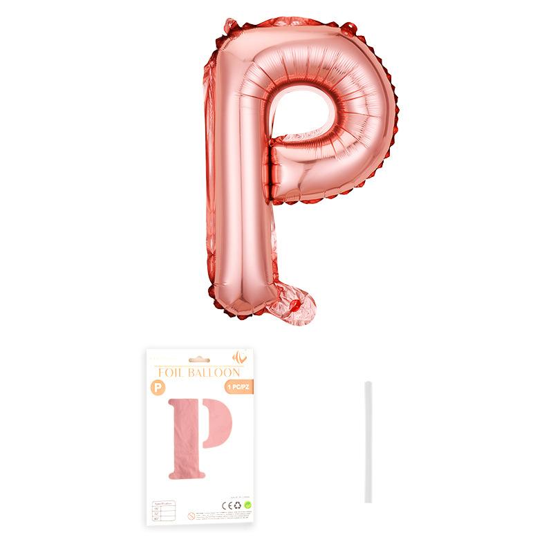 Independent Paper Card Packaging 16-Inch English Letter Aluminum Film Balloon Birthday Party Decoration Arrangement Aluminum Foil Balloon