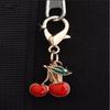 Exquisite High-End Cherry Keychains  Versatile Bag Pendant Car Key Ring Creative Backpack Decoration Accessories Gifts