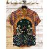 Men's Sunflower Cat All Over Art Print Shirts 3D Anime Hawaiian Shirt Men Women Short Sleeve Lapel Blouse Oversized Y2k Top