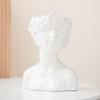 Creative White Bust Portrait Ceramic Vase Table Ornament Art Irregular Human Vase Flower Arrangement Container Home Decoration