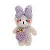 Furry Bear Plush Toys Pendant Bag Accessories Soft Plush Bear Toy Bowknot Bear Keychain  Gift