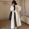 Knee-length Knitted Sweater Cardigan Women's Autumn and Winter New Korean Version of High-end Versatile Loose Lazy Wind Sweater Jacket