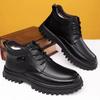 Winter High Quality Warm Cotton Boots for Men Fashion Casual New Designer Cow Leather Shoes Male Soft Sole Platform Ankle Boots