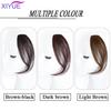 Natural Invisible False Middle-part Bangs Hair Extensions Clip In the Front Side Bangs Synthetic Fake Fringe Hairpiece