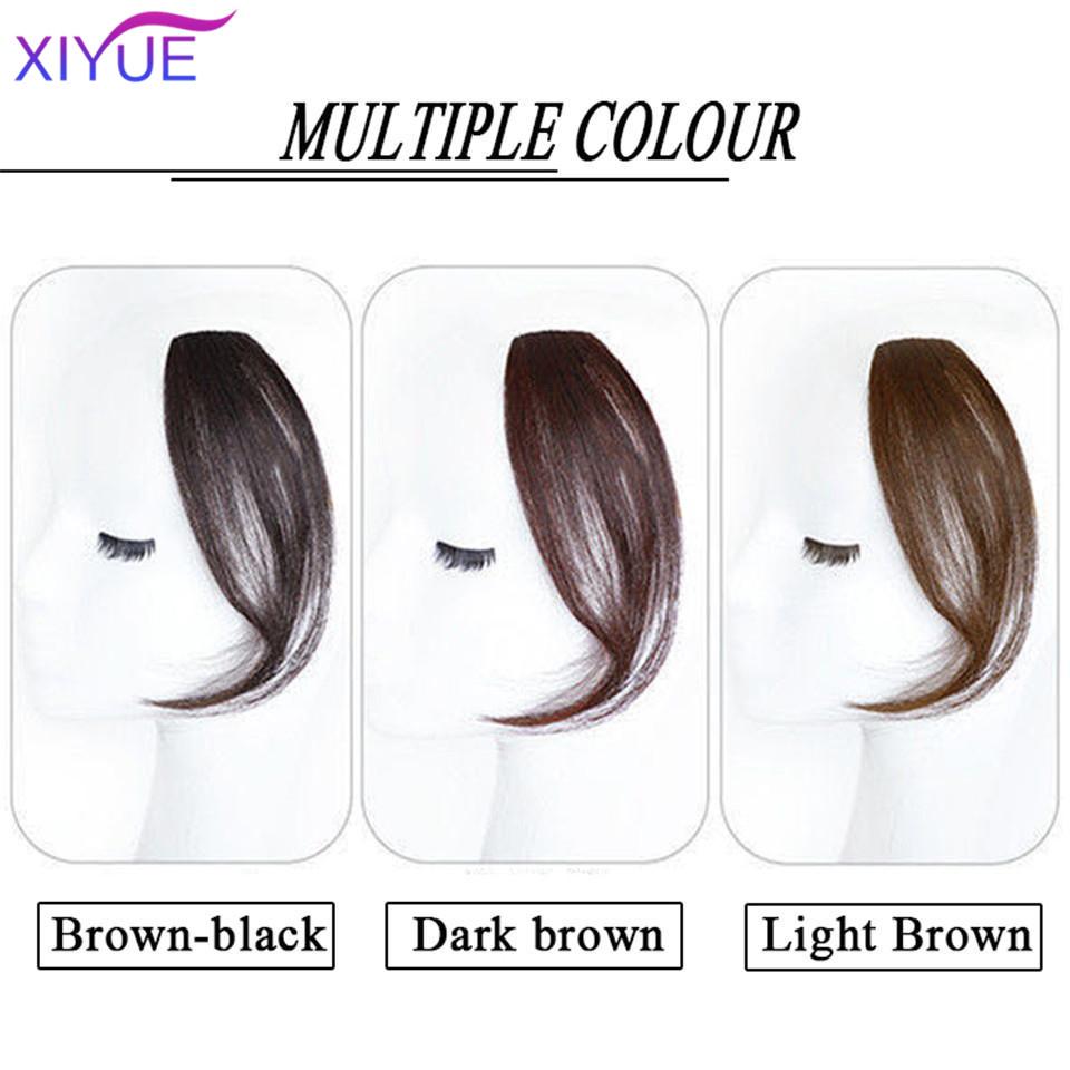 Natural Invisible False Middle-part Bangs Hair Extensions Clip In the Front Side Bangs Synthetic Fake Fringe Hairpiece