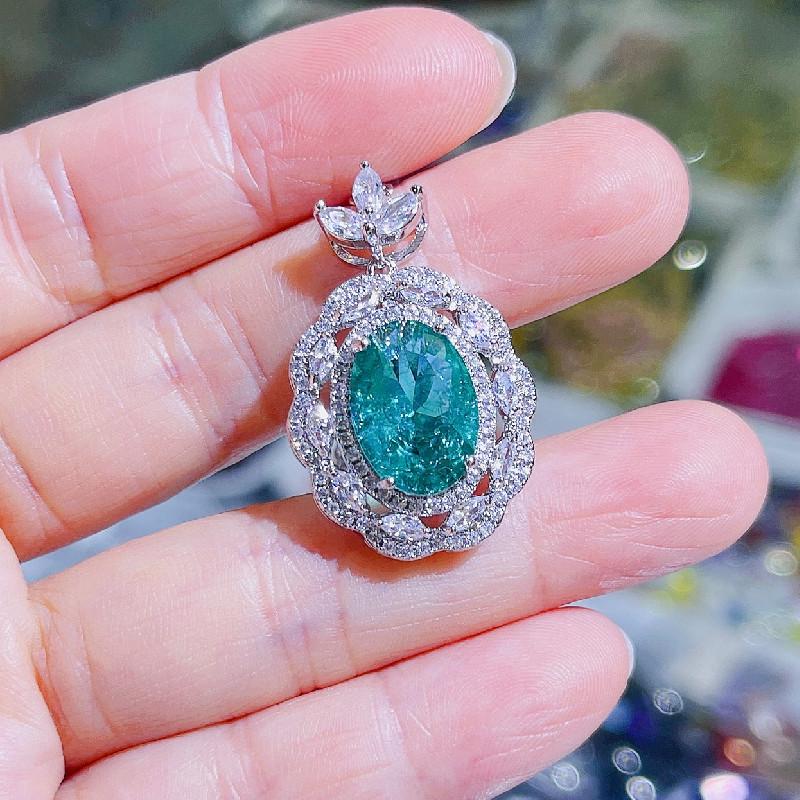 European & American Style Colored Zircon Pendant Necklace - Classic, Elegant Female Fashion Design