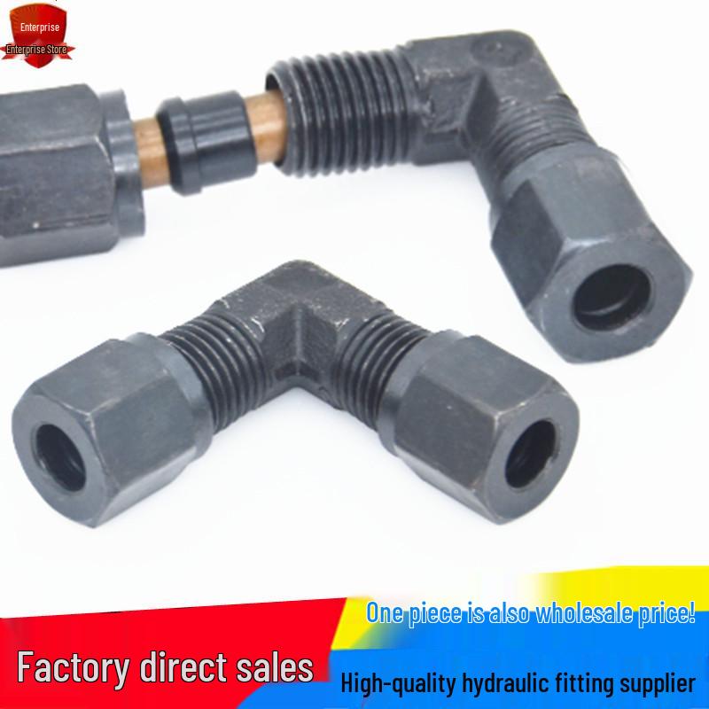 High-Pressure Carbon Steel T-Shaped Hydraulic Pipe Fittings (8-20mm)