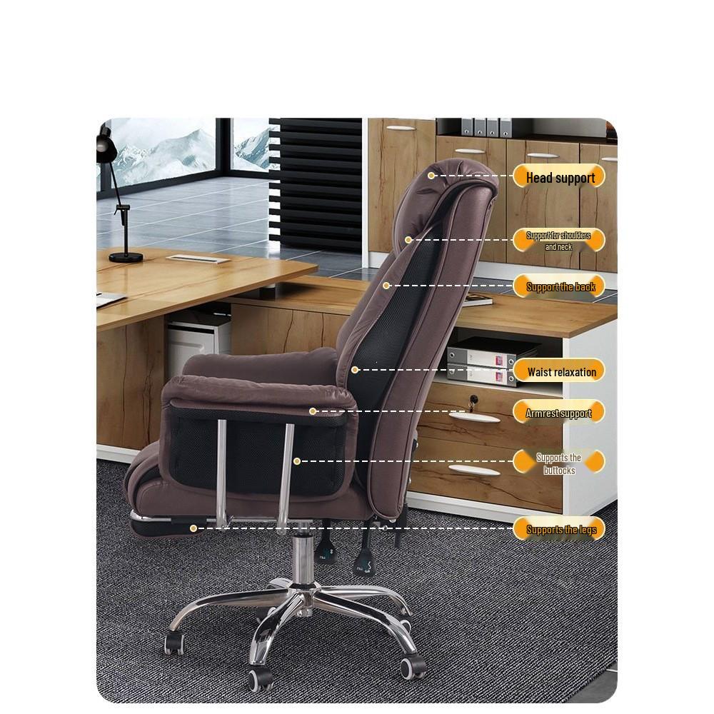 Executive Reclining Office Chair - Comfortable Sofa Chair for Home and Business Use