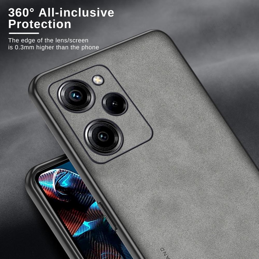 Sheepskin PU Leather Phone Case For Poco X5 Pro 5G Silicone Shockproof Bumper Back Cover for Xiaomi POCO X5Pro