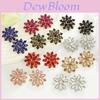 Flower Design Alloy Exaggerated Earrings With Gold Ear Pins For Women