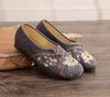 Damskie etniczne haftowane płaskie buty w starym pekińskim stylu - retro Hanfu z miękką podeszwą, oddychające.