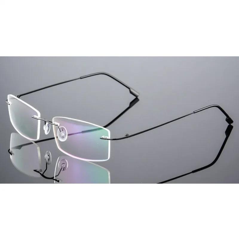 

Суперэластичный титановый металл Мужская сверхлегкая оправа для очков без оправы Складные дужки для оправ очков для близорукости