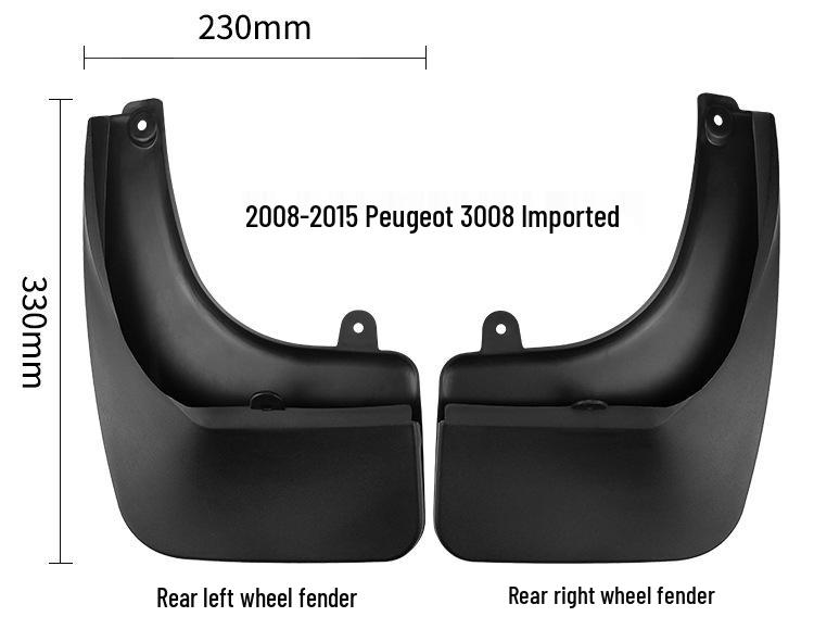 Peugeot 3008 Radschalen Schmutzfänger (2008-2015) - Leder