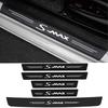 Car Trunk Bumper Sticker Door Sill Threshold Protector Pad For S-MAX Logo 2023 Carbon Fiber Door Pedal Anti-Scratch Cover