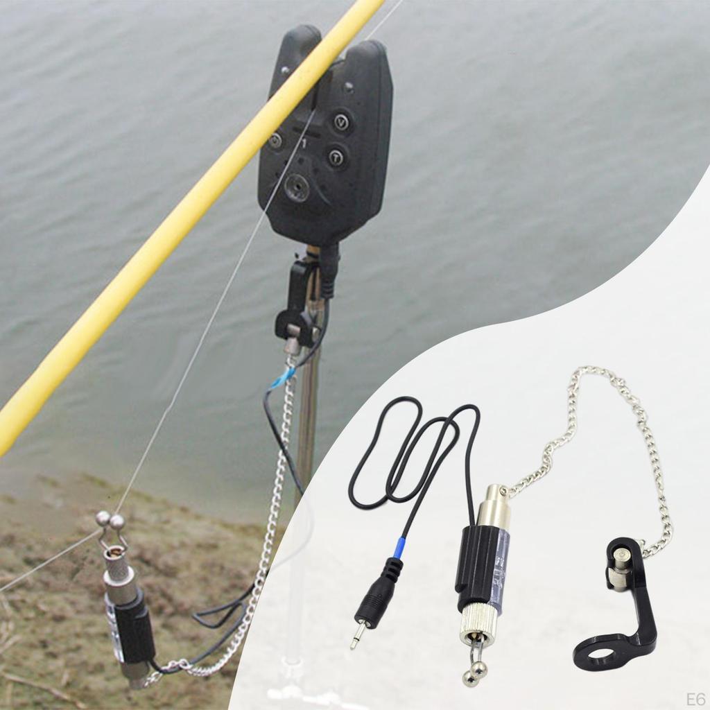 Bite Chain Alerter Flash Lightweight Sensitive Assembly Buzz Indicator for Daytime And Night Fishers