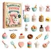 2026 Christmas Countdown Calenda, 24 Macaron-Themed Fun Acrylic Christmas Ornaments,Holiday Gift for Christmas