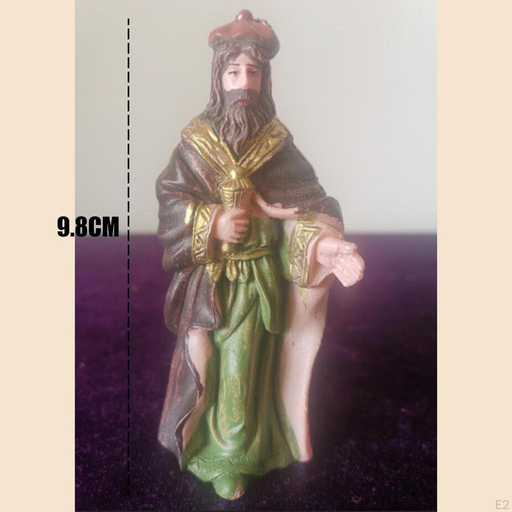 Mini Christmas Nativity Scene Family Figurine Collection for Home and Garden