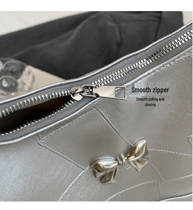 Korean Aesthetic Bow Shoulder Bag - Trendy, Niche Design, Versatile Underarm Tote