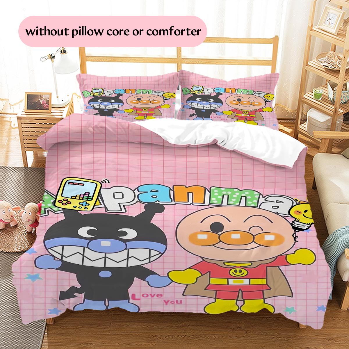 

AnpanmanPattern Bedding Quilt Set Home Decoration Gift (1 * duvet cover + 2 * pillowcase without core) 135x200cm