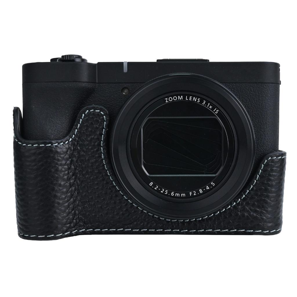 For Canon PowerShot V1 Camera Case Genuine Cow Leather Protective Cover