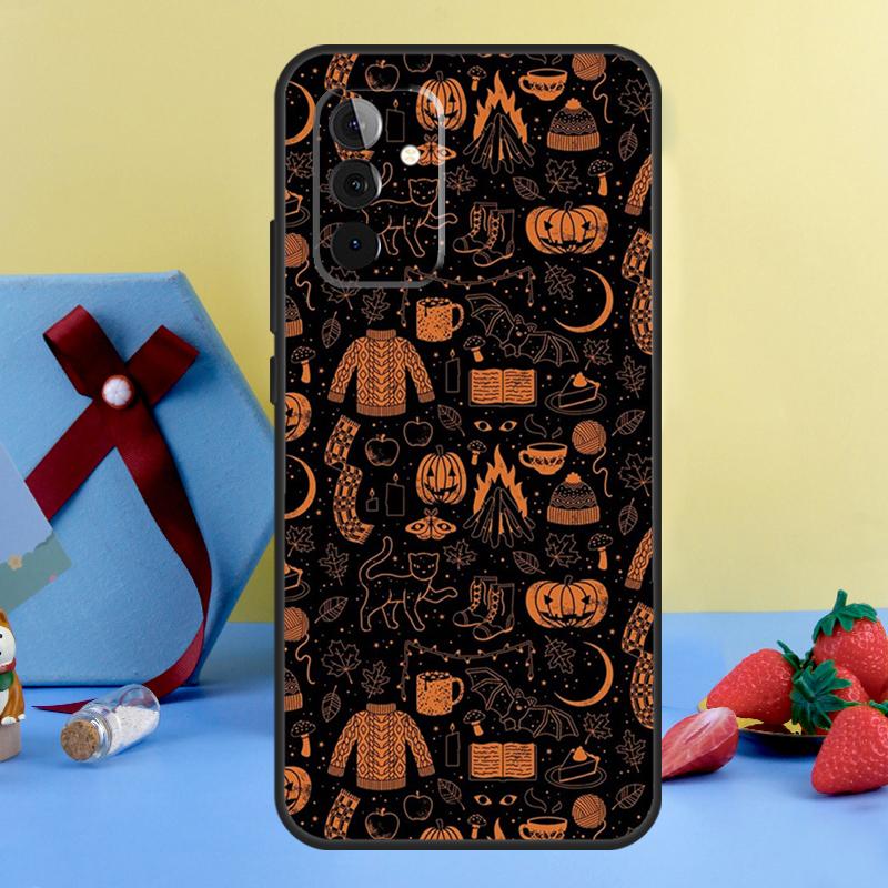 Autumn Leaves Fall Fox Pumpkin Cover For Samsung Galaxy A53 A33 A23 A52 A32 A22 A12 A51 A71 A15 A25 A13 A14 A34 A54 Case