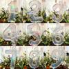 Large 40inch Number Digital 0-9 Balloon with Bowknot Colorful Transparent Foil Balloons Anniversary Decoration