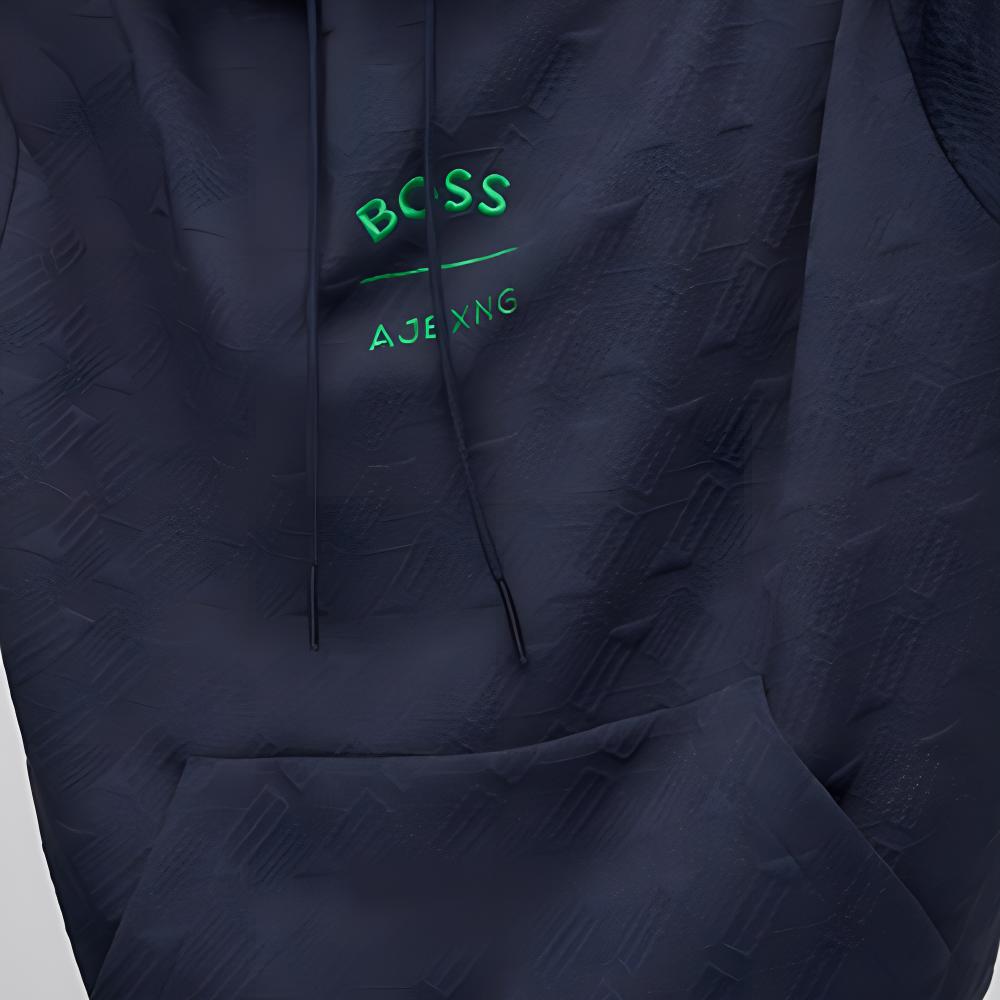 Hugo Boss X AJBXNG Collaboration SS23 Sweatshirt Men's Dark Blue 50487659-402