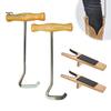 Durable Metal Shoe Lifter Boot Jack with Long Handle, Easy Removal Portable Shoehorn, Non-slip Grip Non Slip Helper Sturdy Iron Construction