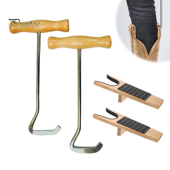 Durable Metal Shoe Lifter Boot Jack with Long Handle, Easy Removal Portable Shoehorn, Non-slip Grip Non Slip Helper Sturdy Iron Construction