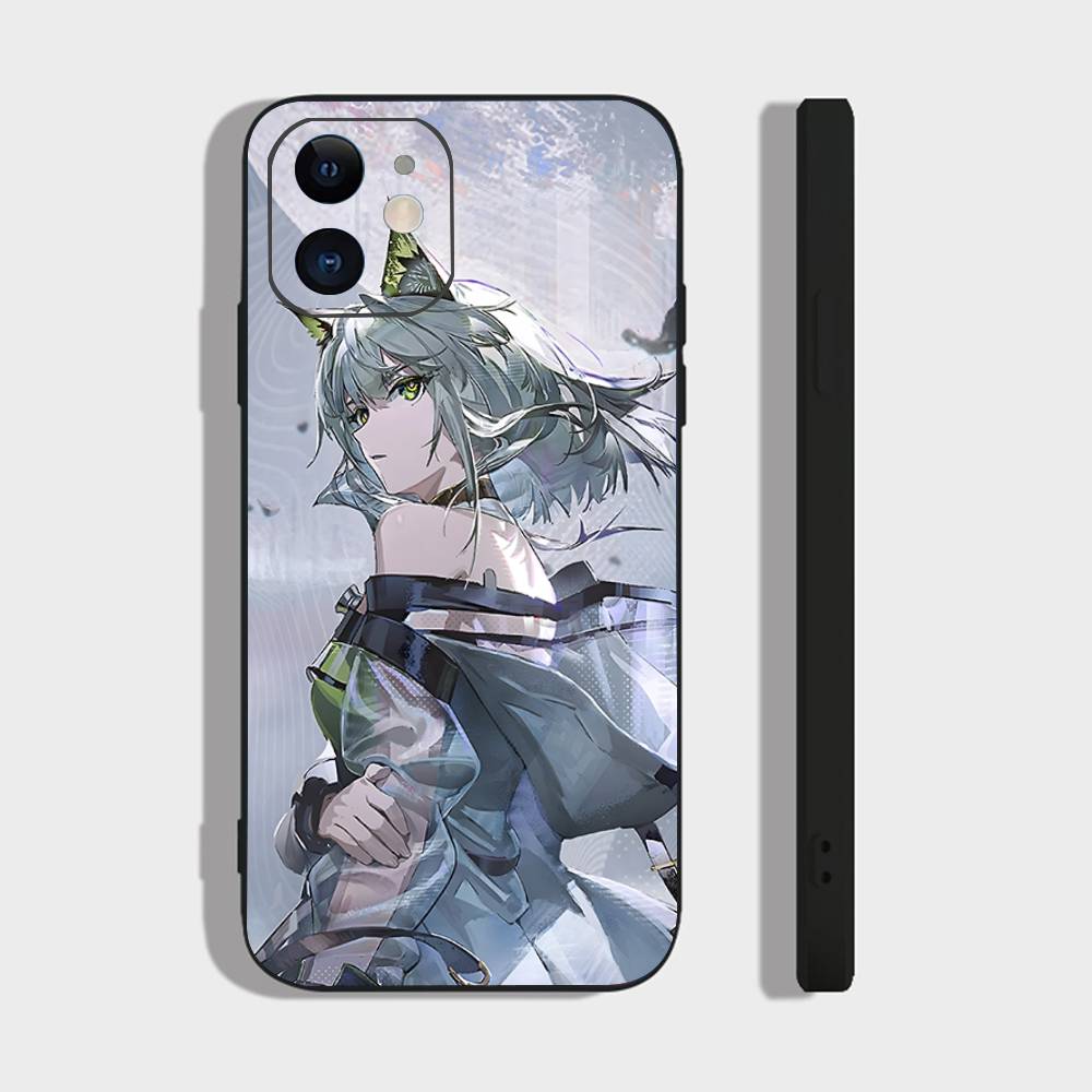 

Kal tsit Animated Game A-Arknights Phone Case For IPhone 17 Air 16 15 14 13 Pro Max 11 12 Black Silicone Cover IPHONE 13