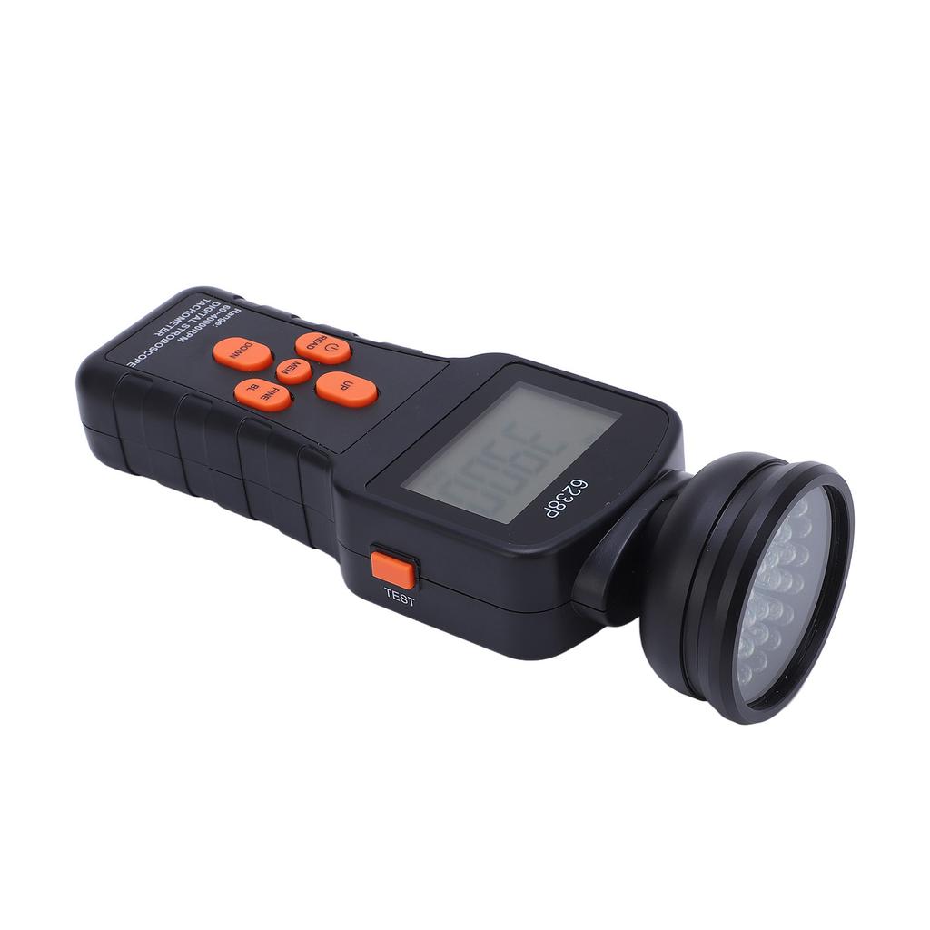 6238P Portable Large LCD Handheld Digital Stroboscope Flash Tachometer Revolution Meter