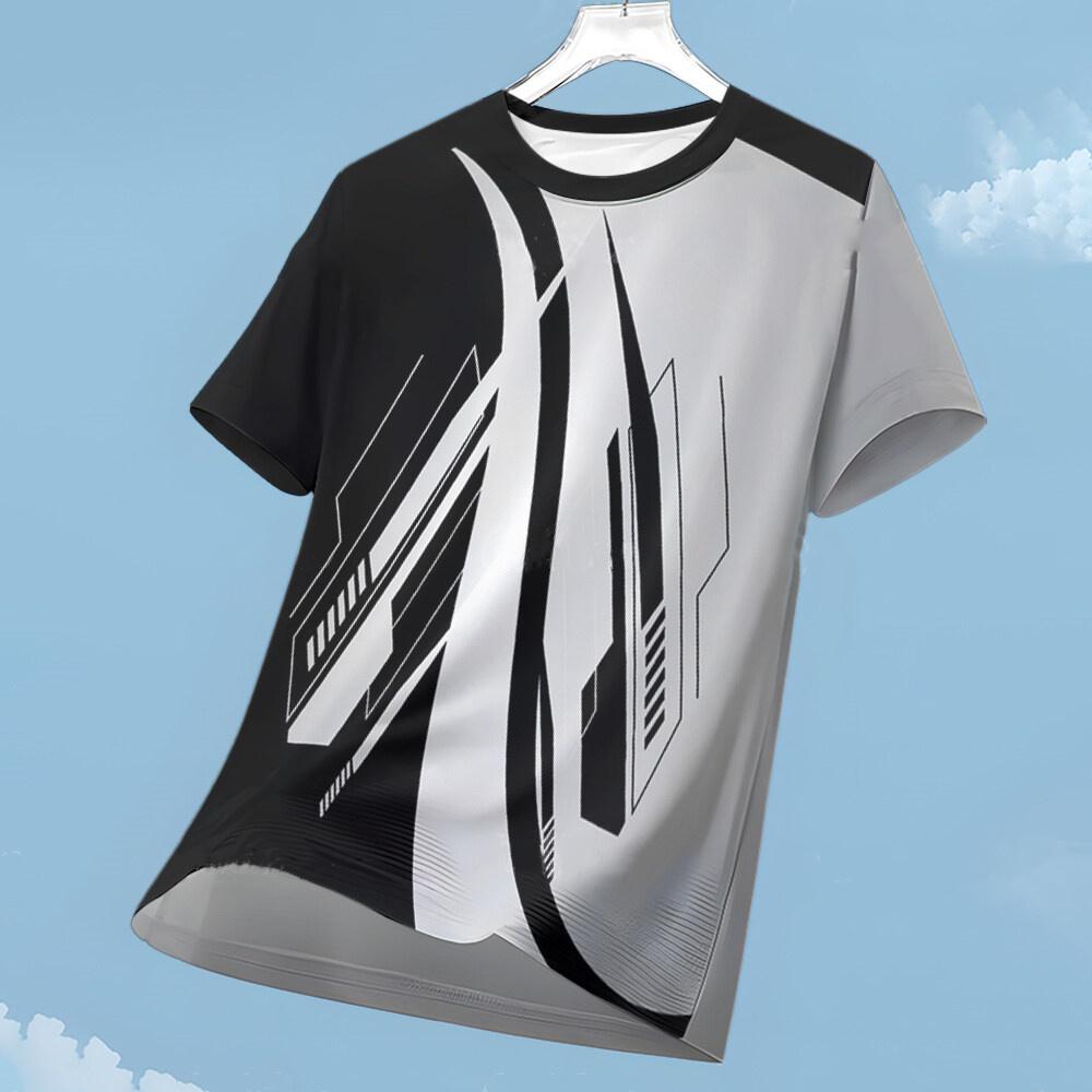3D Print Sports Quick-dry Breathable Men Women T-shirt Outdoor Street Casual Run Simple Fitness Short Sleeve Top Clothing Summer