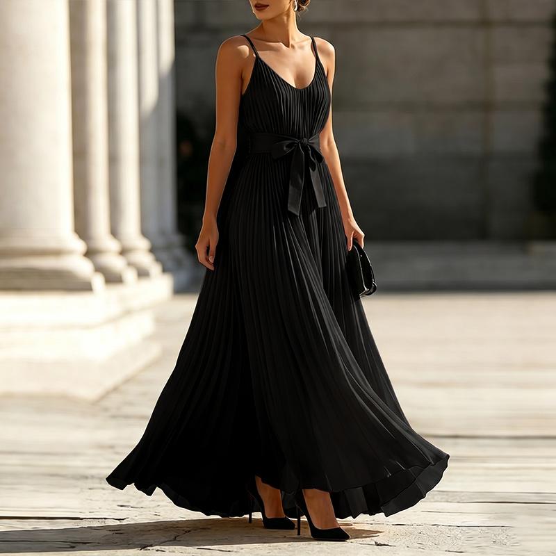 ZANZEA Bohemian Women Elegant V-Neck Straps Sleeveless Sling Long Dress