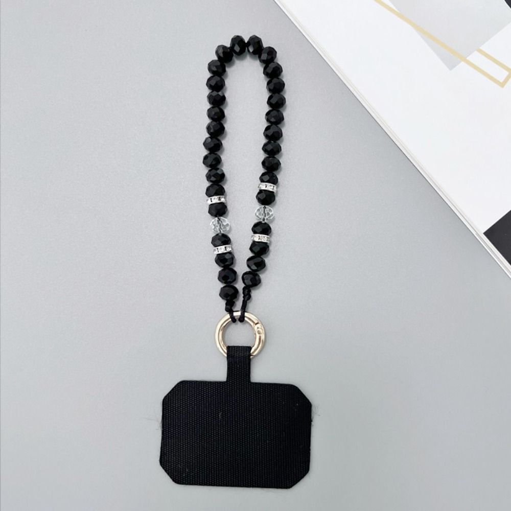 

Захист від втрати кришталевих ремінців для телефону. Ремінець для мобільного телефону. Підвіска-картка чорний