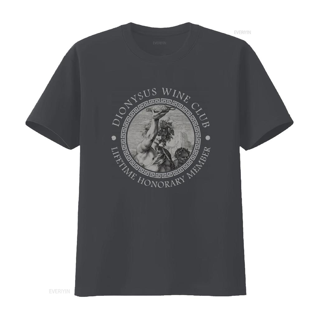 Dionysus Wine Club Greek Mythology T shirt Lifetime Honorary Member Design for Men vintage Washed Casual Comfortable Breathable