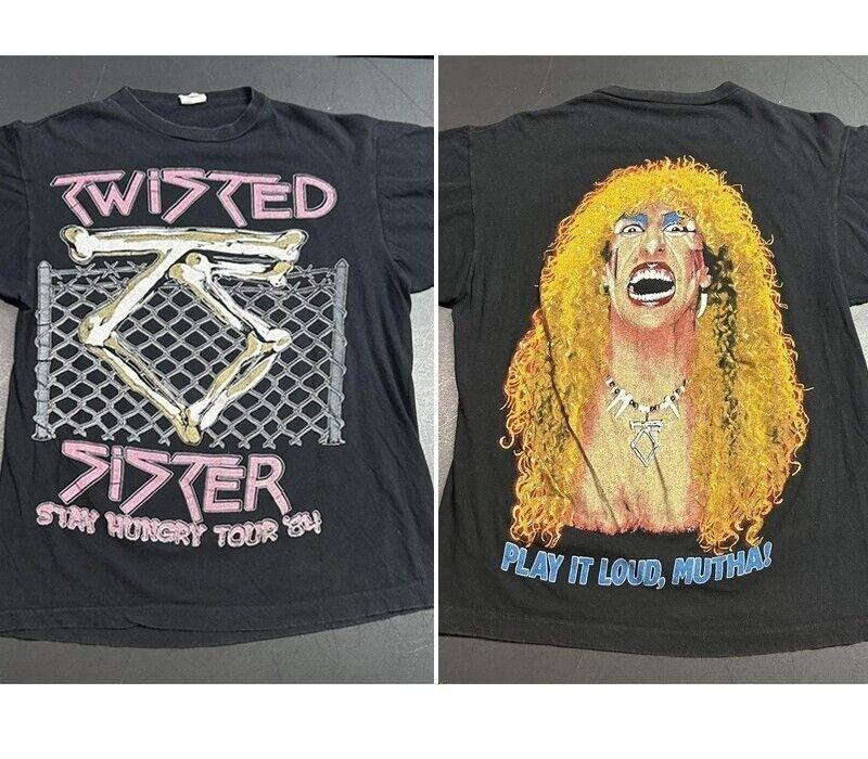 Футболка группы Twisted Sister Редкий дизайн 2 стороны Черная Унисекс Футболка Репринт WA1673 Унисекс Футболка XXXL