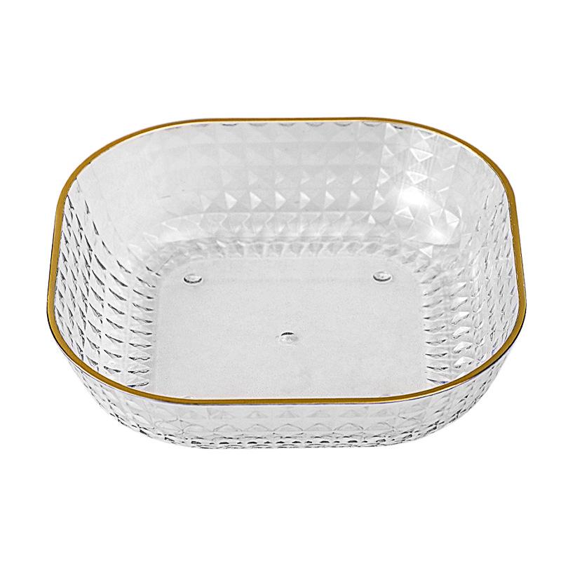 Luxury Gold Rimmed Fruit & Snack Plate Set for Dining Table