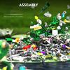 Amphibious model mechanical frog, animal building blocks, plug-in toys suitable for adult assembly (non-electric version)