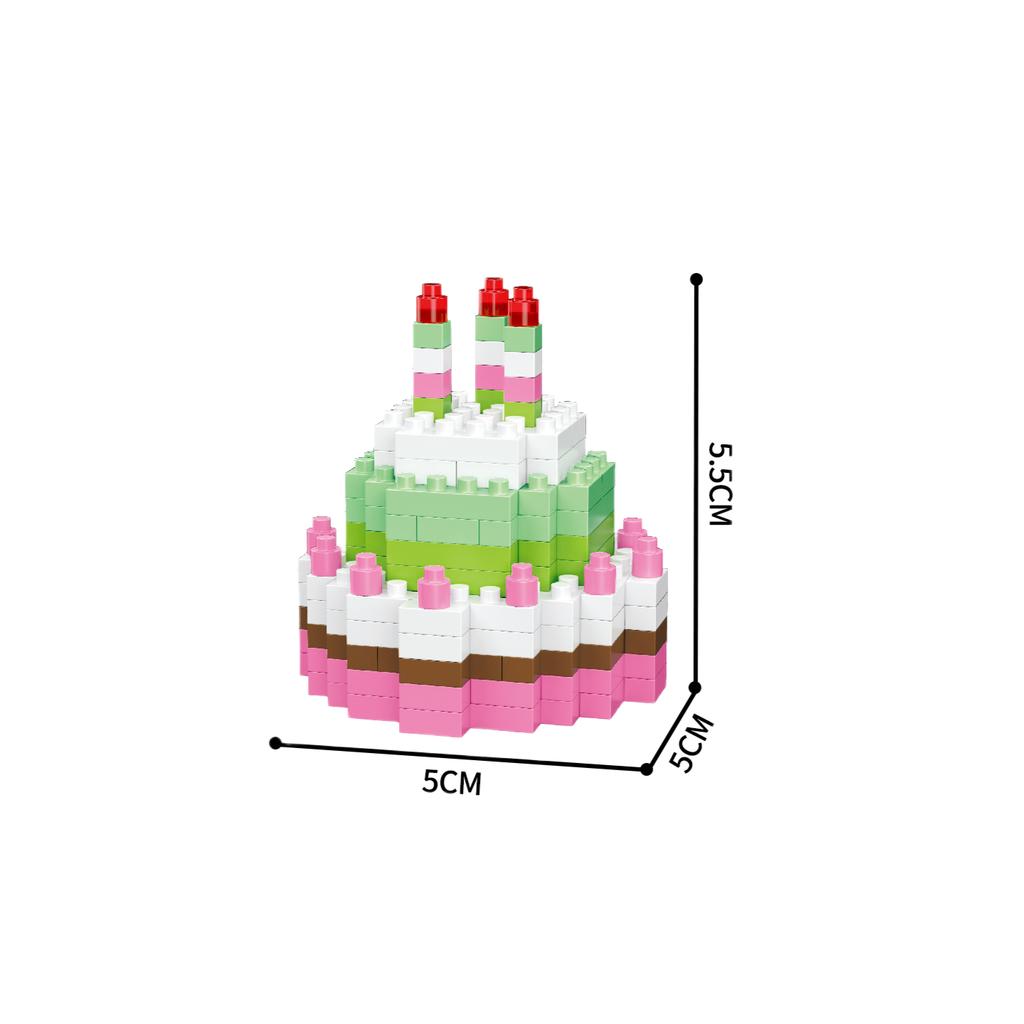 KNEW BUILT French Fries Cola Cake 16 Kinds of Colorful Foods Micro Mini Building Block Toys-Ideal for Kids' FunHoliday Gifts