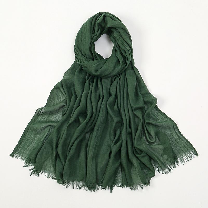 Large Size Cotton Feeling Scarf Women Plain Foulard Femme Luxury Hijab Long Bandana Evening Party Dress Shawls and Wraps
